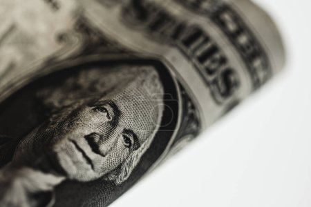 Photo for Closeup of a crumpled worn out one dollar bill. Concept of financial crisis and poverty. - Royalty Free Image
