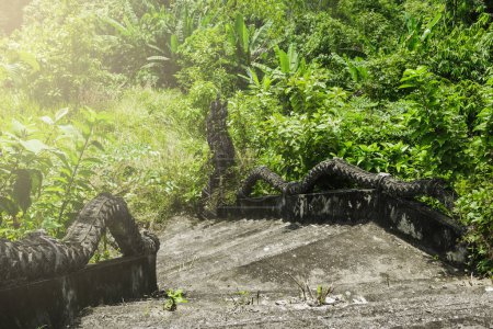 Photo for Ancient staircase in the temple hidden inside the jungle of Thailand - Royalty Free Image
