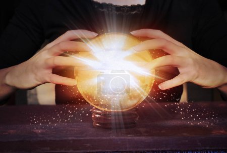 Photo for Fortune teller crystal ball fate prophecy horoscope - Royalty Free Image