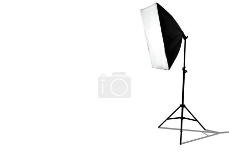 two photostudio lights with blank spot