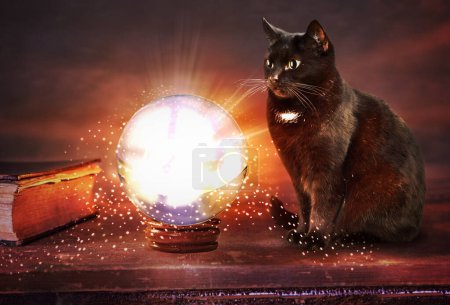 Téléchargez les photos : Diseur de bonne aventure boule de cristal destin prophétie horoscope - en image libre de droit