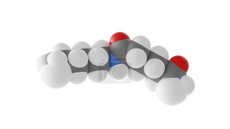 Téléchargez les photos : Nylon 66 molécule, polyamide, structure moléculaire, modèle 3D isolé van der Waals - en image libre de droit