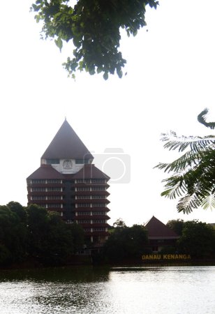 Photo for Depok, Indonesia - February 22, 2024: The  rectorate building of the University of Indonesia in West Java. - Royalty Free Image
