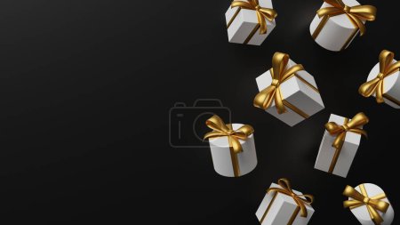 Photo for White gift box with copy space, easy to fill your text, 3d illustration - Royalty Free Image