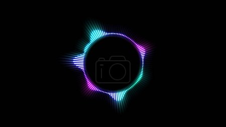 Téléchargez les photos : Audio spectrum with laser graph, 4k footage - en image libre de droit