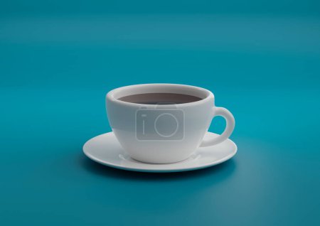 Cup of coffee, americano, 3d illustration