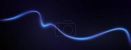 Ilustración de Giro azul claro. Curva efecto de luz de giro azul. Ilustración vectorial - Imagen libre de derechos