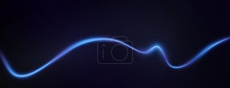Ilustración de Giro azul claro. Curva efecto de luz de giro azul. Ilustración vectorial - Imagen libre de derechos