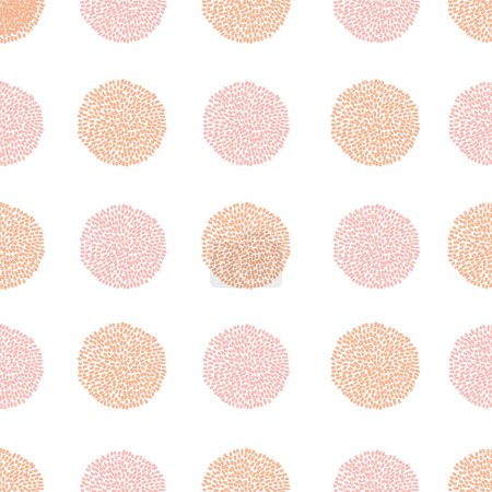 Illustration for Seamless decorative elegant pattern with pastel pink colors. Print for textile, wallpaper, covers, surface. Retro stylization. For fashion fabric, scrapbooking, baby shower, girls birthday. - Royalty Free Image