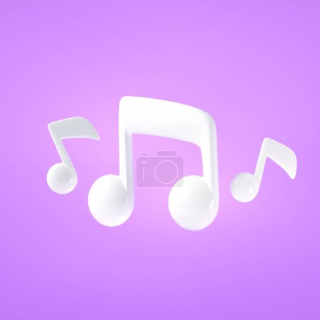 Photo for 3D music note icon . Sound media concept illustration. Audio note. 3d render illustration - Royalty Free Image