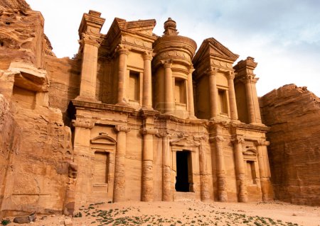 Photo for Facade of the Monastery temple in Petra,Jordantemple, - Royalty Free Image