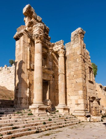 Foto de Ruina romana en la antigua romanticidad de Jerash, Jordania - Imagen libre de derechos