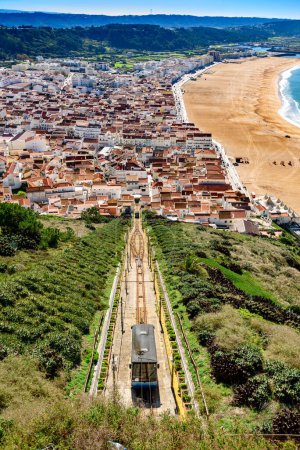 Photo for Cable car of Nazare village,Portugal - Royalty Free Image