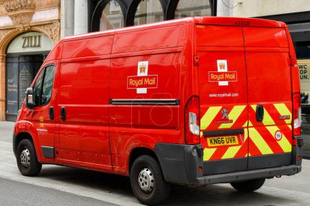 Photo for London, England, UK - 27 June 2023: Royal Mail delivery van parked on a street in central London. - Royalty Free Image