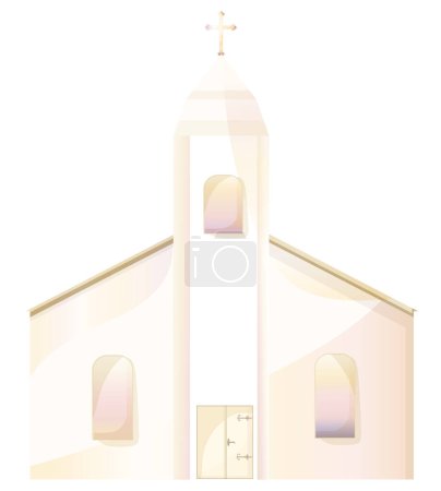 Vector Illustration of delicate Church, Graphic Chapel clipart