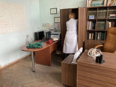 Photo for KYIV, UKRAINE - March 14, 2024: Researcher's the office - Royalty Free Image