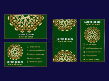 Business cards, each with a unique color scheme and intricate, symmetrical design, resembling snowflakes or mandalas. Distinctive business cards with symmetrical designs