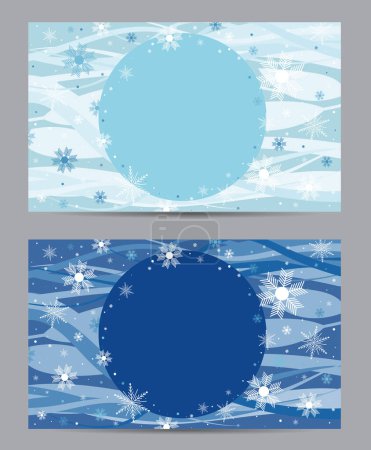 Ilustración de Diseño de tarjeta de felicitación de invierno de vacaciones con confeti de copo de nieve. Ilustración vectorial. - Imagen libre de derechos