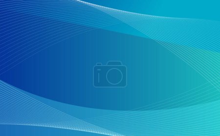 Photo for Abstract blue background with dynamic fluid wave line horizontal - Royalty Free Image