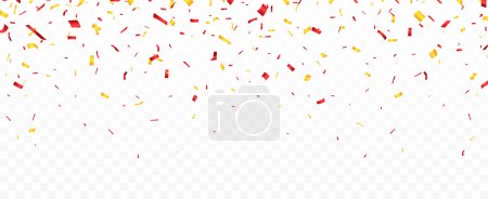 Illustration for Vector Illustration of Red and Gold Confetti, isolated on white background - Royalty Free Image