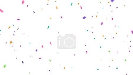 Téléchargez les illustrations : Illustration vectorielle de confettis colorés isolés sur fond blanc - en licence libre de droit