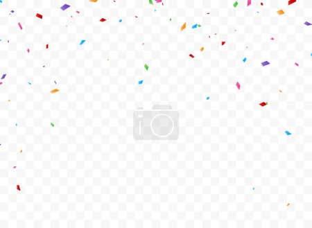 Illustration for Vector Illustration of Colorful Confetti celebrations design isolated on transparent background - Royalty Free Image