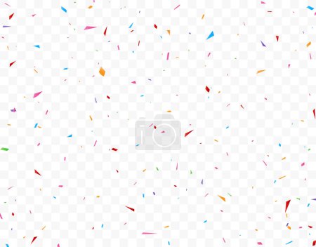 Ilustración de Ilustración vectorial del diseño de celebraciones de Confetti coloridas aisladas sobre fondo transparente - Imagen libre de derechos