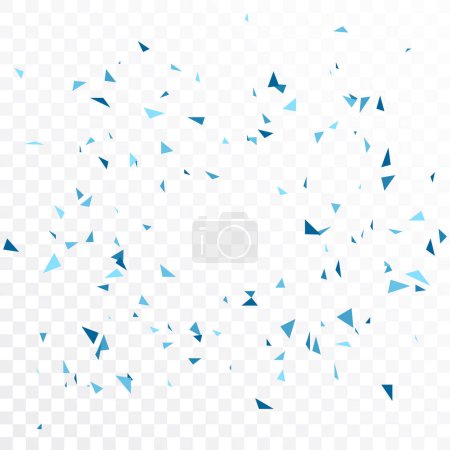 Illustration for Vector Illustration of Falling blue confetti and ribbon, isolated on transparent background - Royalty Free Image
