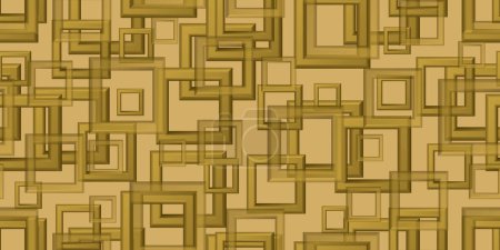 Illustration for Background with squares without seams. Seamless background with voluminous brown squares. Vector illustration - Royalty Free Image