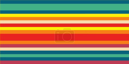 Horizontale farbige Streifen. Hintergrund der horizontalen Regenbogenstreifen. Vektorillustration