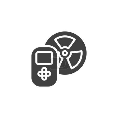 Illustration for Radiation detector vector icon. filled flat sign for mobile concept and web design. Radiation dosimeter glyph icon. Symbol, logo illustration. Vector graphics - Royalty Free Image