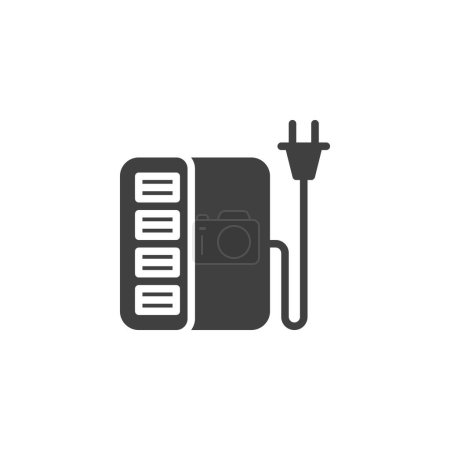 Ilustración de Escritorio USB cargador vector icono. signo plano lleno para el concepto móvil y el diseño web. Icono del glifo del hub USB. Símbolo, ilustración del logotipo. Gráficos vectoriales - Imagen libre de derechos