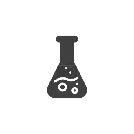 Chemical flask vector icon. filled flat sign for mobile concept and web design. Laboratory test tube glyph icon. Symbol, logo illustration. Vector graphics