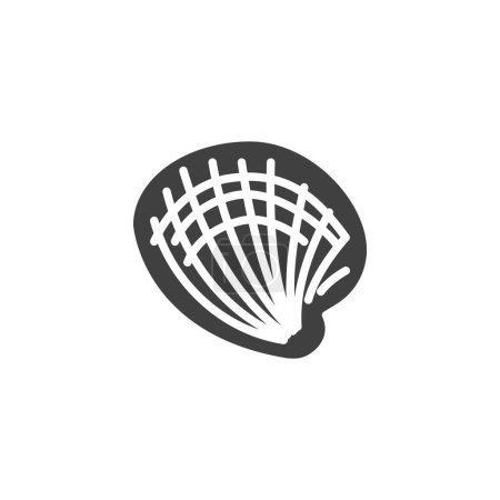 Ilustración de Cockles shell vector icono. signo plano lleno para el concepto móvil y el diseño web. Icono del glifo de moluscos Cockles. Símbolo, ilustración del logotipo. Gráficos vectoriales - Imagen libre de derechos