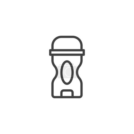 Illustration for Deodorant stick line icon. linear style sign for mobile concept and web design. Antiperspirant stick outline vector icon. Symbol, logo illustration. Vector graphics - Royalty Free Image