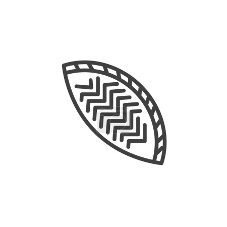 Illustration for Shekerbura Pastry line icon. linear style sign for mobile concept and web design. Shekerbura, a traditional Azerbaijani pastry outline vector icon. Symbol, logo illustration. Vector graphics - Royalty Free Image