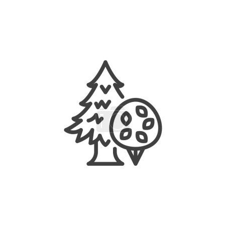 Arboriculture cultivation line icon. linear style sign for mobile concept and web design. Cultivation trees and shrubs outline vector icon. Symbol, logo illustration. Vector graphics