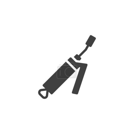 Car grease gun vector icon. filled flat sign for mobile concept and web design. Auto grease gun glyph icon. Symbol, logo illustration. Vector graphics
