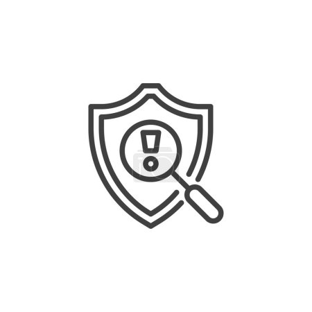 Illustration for Incident Response line icon. linear style sign for mobile concept and web design. Cybersecurity analyzing outline vector icon. Symbol, logo illustration. Vector graphics - Royalty Free Image