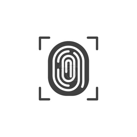 Photo for Fingerprint scan vector icon. filled flat sign for mobile concept and web design. Biometric authentication glyph icon. Identity verification symbol, logo illustration. Vector graphics - Royalty Free Image