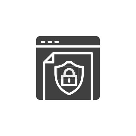 Photo for Digital Privacy vector icon. filled flat sign for mobile concept and web design. Internet Security glyph icon. Cyber security symbol, logo illustration. Vector graphics - Royalty Free Image