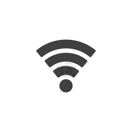 Photo for Wi-Fi Signal vector icon. filled flat sign for mobile concept and web design. Wireless network signal glyph icon. Hotspot symbol, logo illustration. Vector graphics - Royalty Free Image