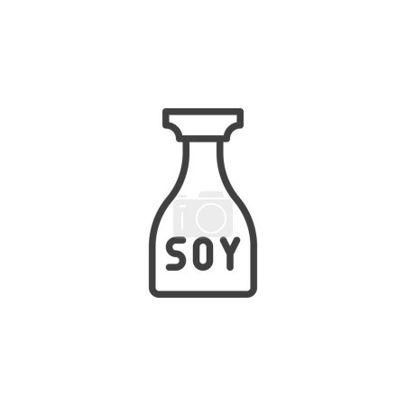 Photo for Soy Sauce line icon. linear style sign for mobile concept and web design. Bottle of soy sauce outline vector icon. Symbol, logo illustration. Vector graphics - Royalty Free Image