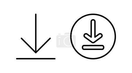 Illustration for Download icon vector. Downloading vector icon - Royalty Free Image