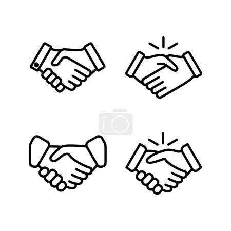 Téléchargez les illustrations : Vecteur d'icône de poignée de main. poignée de main d'affaires. contrat. partenariat - en licence libre de droit