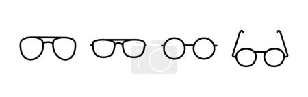 Ilustración de Icono de gafas vector. icono de gafas de ojo. gafas de sol - Imagen libre de derechos