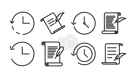 Illustration for History icon vector. redo history icon - Royalty Free Image