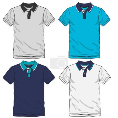 Ilustración de Diseño de plantilla de maqueta de camiseta para camiseta de fútbol, kit de fútbol, golf, tenis, ropa deportiva. - Imagen libre de derechos