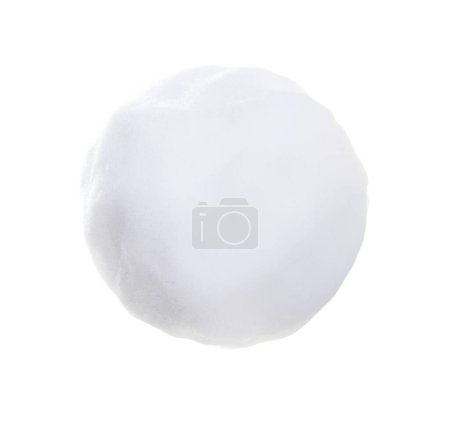 Foto de Bola de nieve o granizo aislado sobre un fondo blanco - Imagen libre de derechos