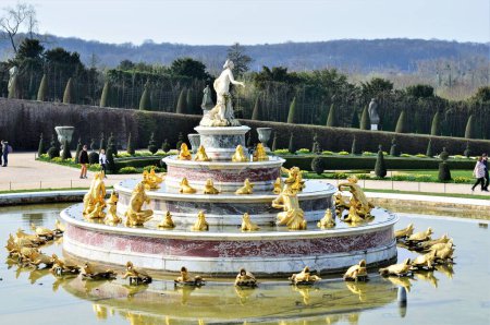 Photo for Paris, France 26.03.2017: The Latona Fountain in the Garden of Versailles in France - Royalty Free Image